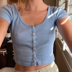 Rare buttoned brandy crop top